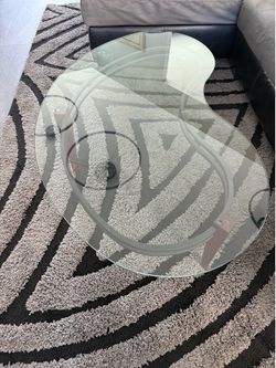 Kidney shape modern coffee table