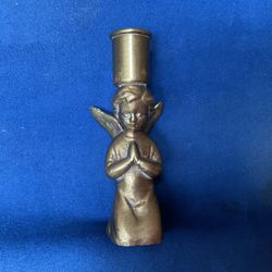 SOLID BRASS ANGEL CANDLE HOLDER
