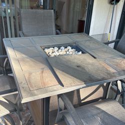 Fire Pit Table With 4 Chairs 
