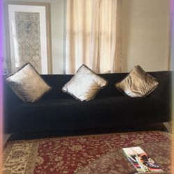 Gorgeous Black Velvet Couch