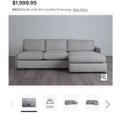 City Furniture Noah Fabric Sectional 