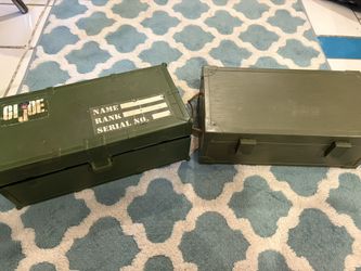 1993 GI JOE Army Footlocker Storage Boxes And Accessories