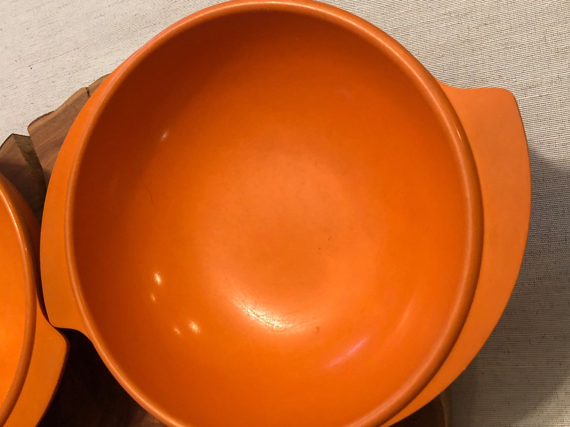 Vintage Ornamin Ware Malmac Orange Bowls Melamine Set Of 4