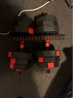 Adjustable dumbbell/barbell