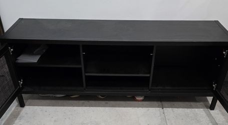 TV wood stand black