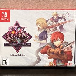 Nintendo Switch Game Ys Memoire: The Oath In Felghana Refined Edition Complete!