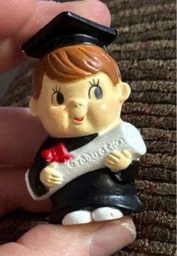 vintage Wilton boy graduate cake topper