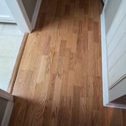 Harris Tarkett engineered Red Oak flooring.  