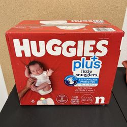 NEW CLOSED BOX Huggies Newborn Box Of 148 