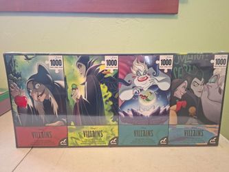 New/Sealed 4 pack of Villian puzzles