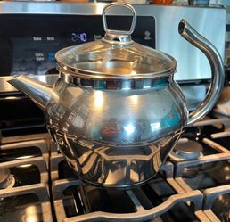 Princess House 2-qt stainless steel tea kettle pot whistling