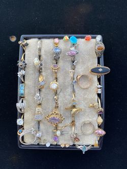 Gold rings 10k and 14 k some with diamonds