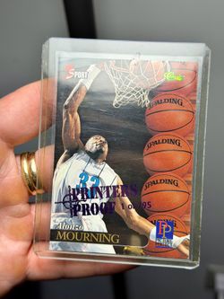 Amazing!! 🏀 1995 Classic Sport Alonzo Mourning Printers Proof #1/795 Rare Insert card !