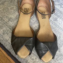 Miz Mooz New York Peep-toe Flats Shoes Size 38