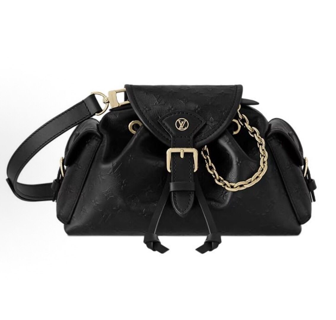 LOUIS VUITTON ODYSSEE Gold Hardware 2025 Early Autumn Series Calfskin Crossbody Shoulder Bag Women's Black(179)56