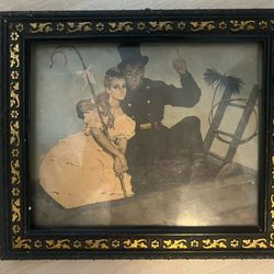 Vintage Mary poppins Movie Print In Antique Frame