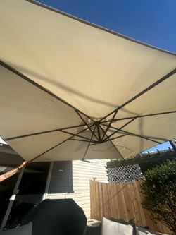 Umbrella with Solar Lights and Base