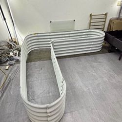 New 81"×81"x 18" Large Heart Shape Galvanized Raised Planter Box Metal Garden Bed Plant Outdoor