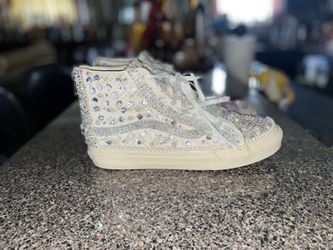 VANS Authentic Old Skool Hi Zipper Back ‘Wedding’ Womens 9 RARE