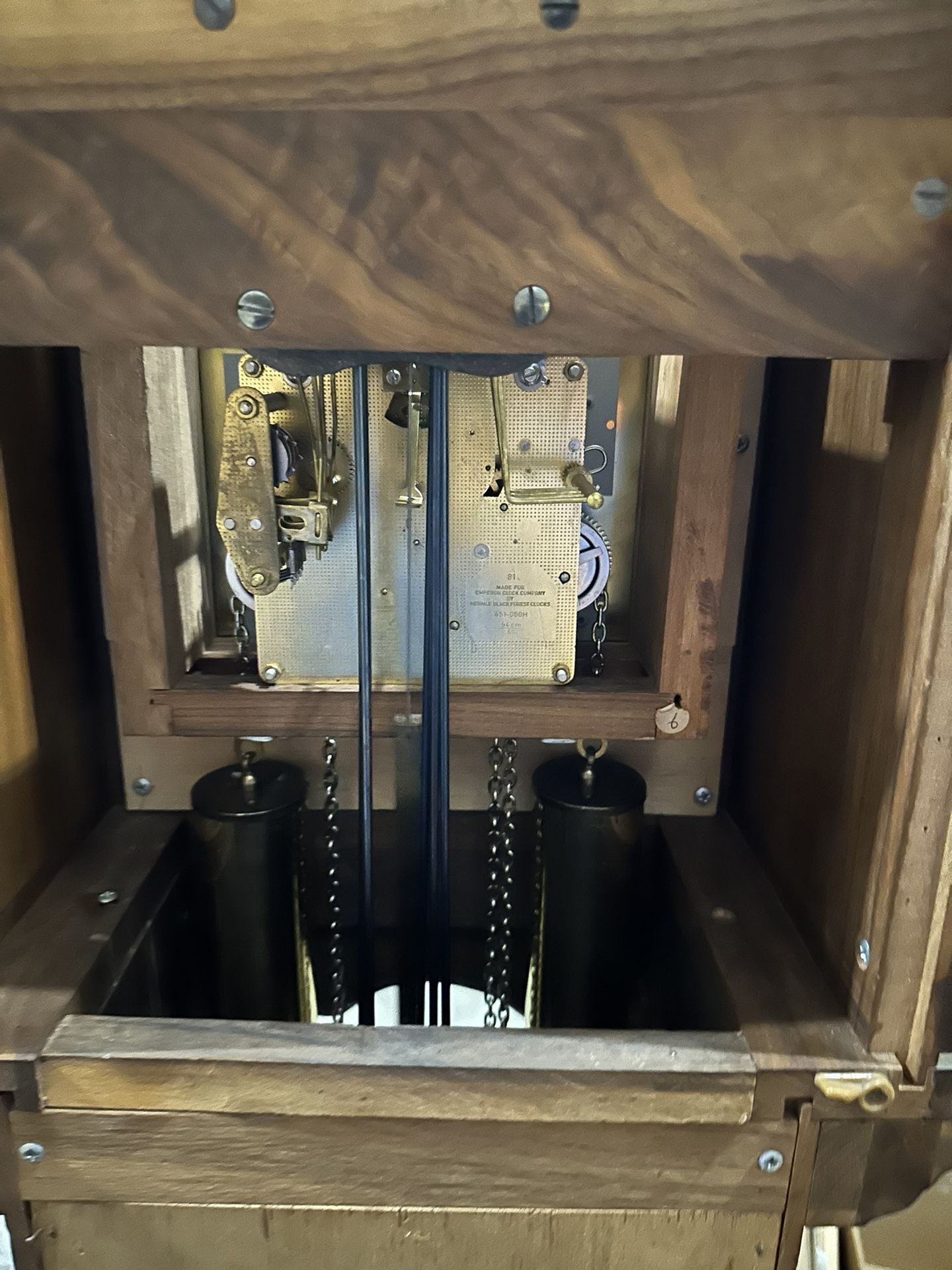 Grandfather Emperor Hermle Clock Vintage