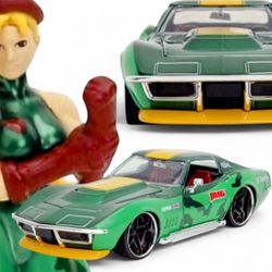 Street Fighter Cammy 1969 Chevy Corvette Stingray ZL1 Die-Cast Car Jada Toys