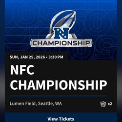 2 x Seahawks NFC Championship Tickets