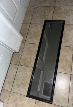 Mainstay Tall Narrow Mirror with Black Frame