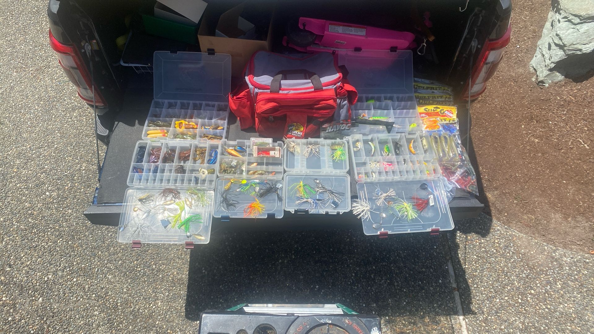 Fishing Box Stuffed With Bass & Others Lures And Bag