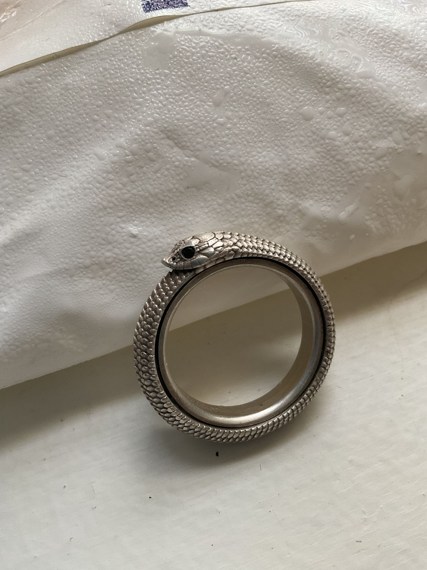 Spinner Silver Snake Ring Size 10 And 1/2