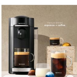 Nespresso Vertuo Plus Deluxe Espresso and Coffee Maker Bundle