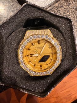 Moissanite Custom Iced Out Casio GOLD G-Shock