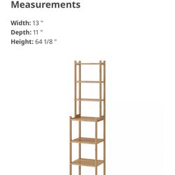 Ikea Bathroom Shelf Bamboo Wood Used 