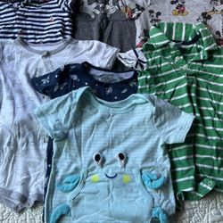 9- 12  Mo Short Pant Onesies 