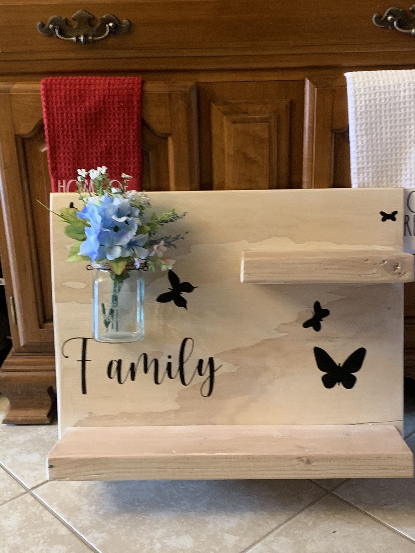 Large farmhouse style wall shelves