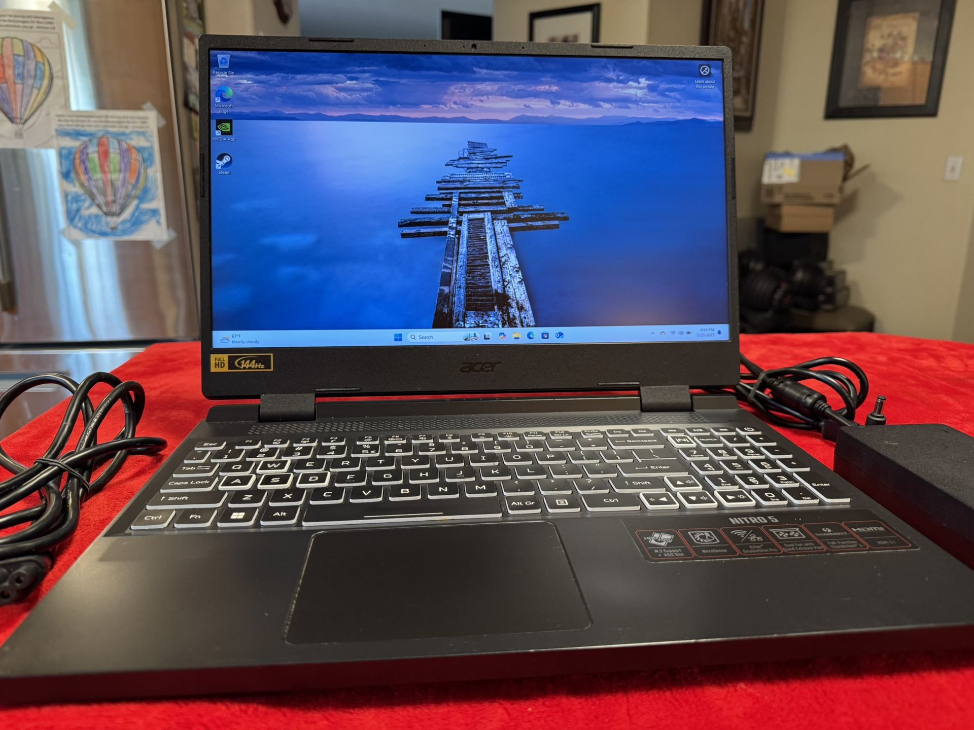 Acer Nitro Gaming Laptop, i5 12500H (12cores-16threads), GeForce RTX 4050, 32GB DDR5, 512GB SSD, 144Hz, Plus Fan Dock