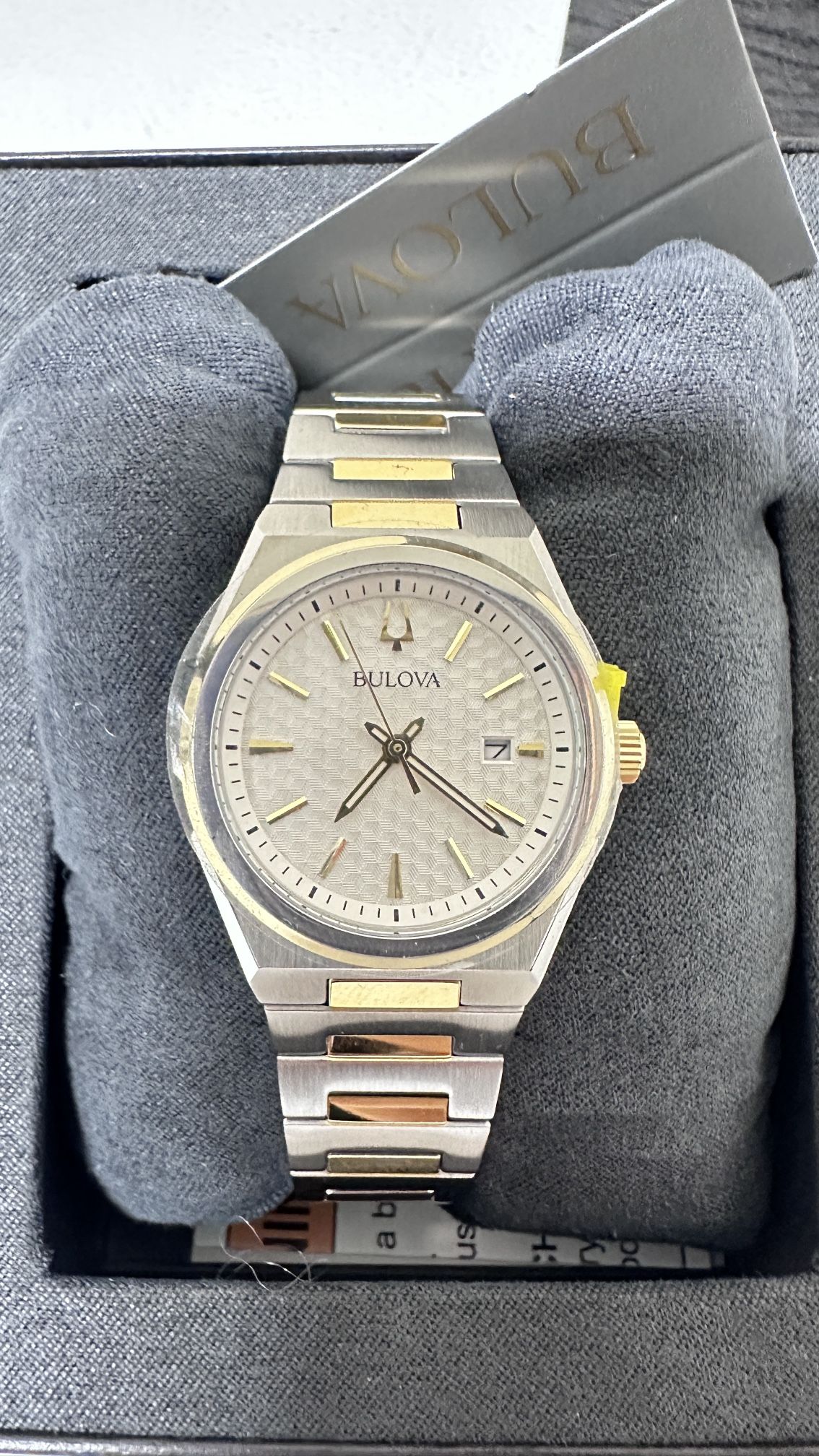 New Bulova Two Tone Stainless Steel Quartz Women's Watch, 29.5mm
