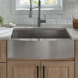 Stainless steel front apron sink