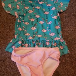 Toddler Girls 2 PC Bathing Suit Size  2Tt