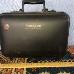 Vintage Sony HandyCam Case & Car Charger 