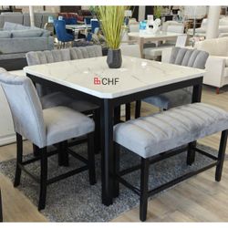 6 Piece Counter Height Dining Table Set  - Limited Time Offer 