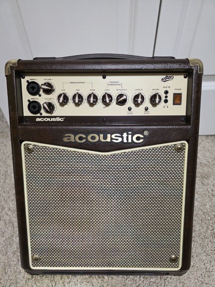 Acoustic A20 20W Acoustic Guitar Amplifier Brown/Tan