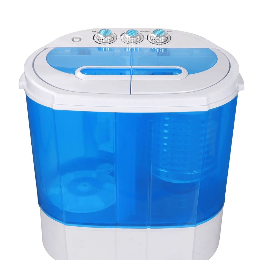 ZENSTYLE 10 lbs Top Loader Standard Washing Machine with Twin Tub Design