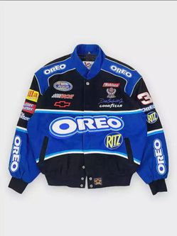 Oreo NASCAR Racing Jacket – Blue & Black Vintage Motorsport Bomber
