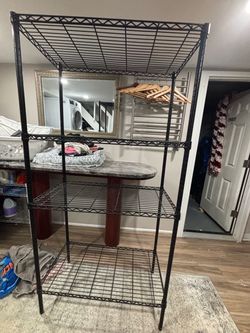 Metal shelf rack