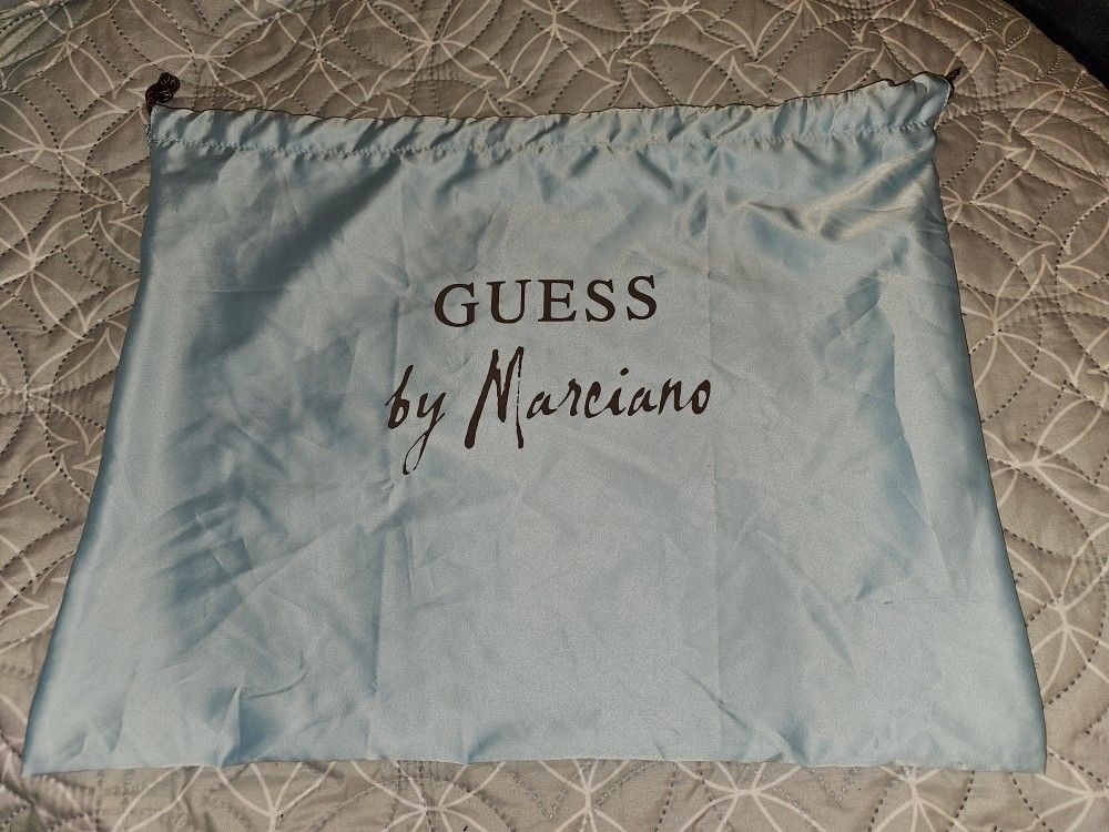 Guess By Marciano Purse Dust Cover Bag Blue Drawstring Satin