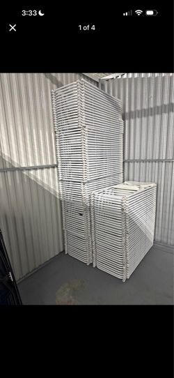 White folding chairs s,a,l,e