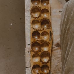 Vintage Hand Carved Mancala Game Board – Made in Philippines