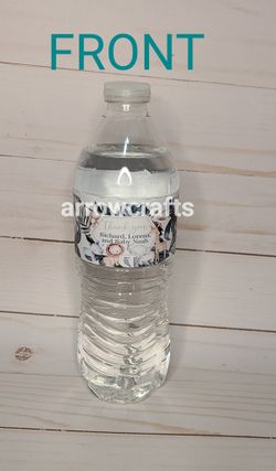 Baby shower water bottle labels