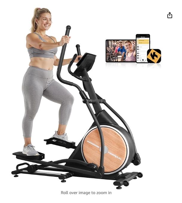 FEIERDUN Elliptical Machine,Total Body Fitness Cross Trainer for Home Use, Cardio Training Elliptical Trainers with Hyper-Quiet Electromagnetic Front