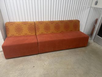Two-Piece Modular Upholstered Bench Sofa
